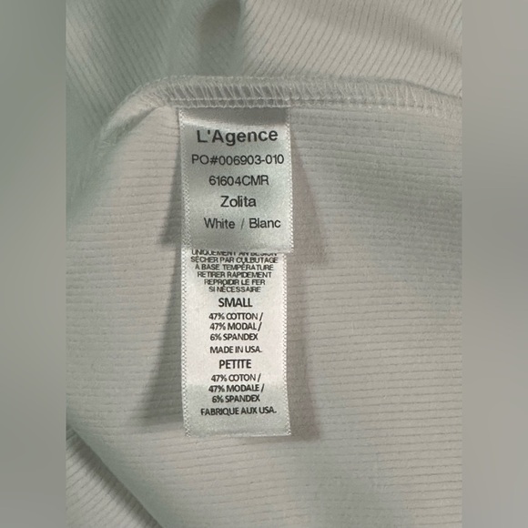 L’AGENCE Zolita Off-the-Shoulder Dress Sz S • White • All-Season Staple - NWT - Picture 7 of 9